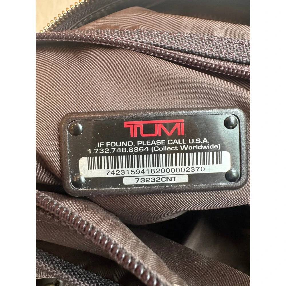 Tumi 73232 Georgetown Forest Briefcase Brown Ballistic Nylon Leather Trim